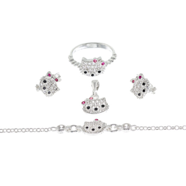 Ensemble Hello Kitty pour fillete en argent stirling