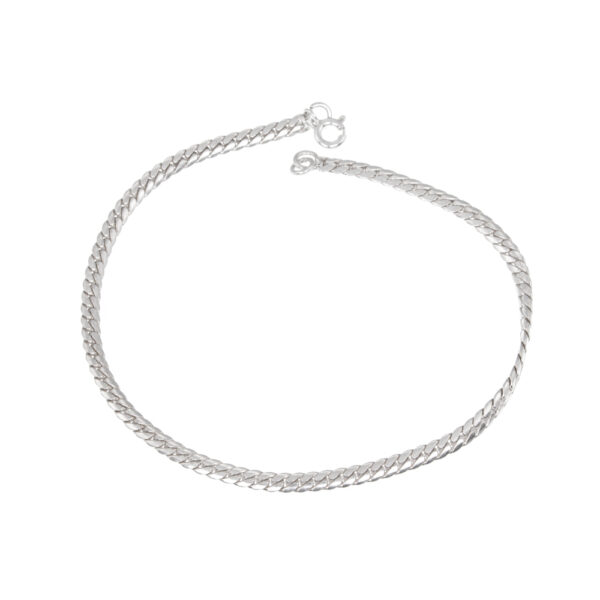 Bracelet maille gourmette homme en argent