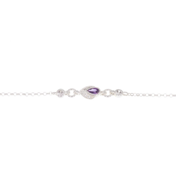 Bracelet Regard d'orient violet en argent 925