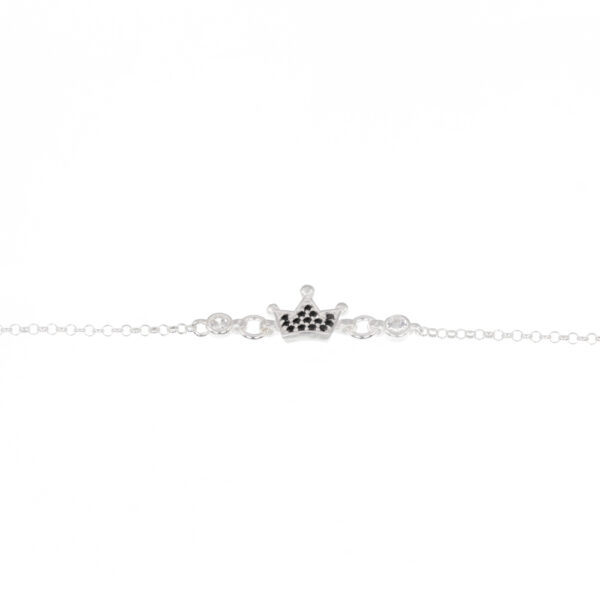 Bracelet Couronne argenté pour femme
